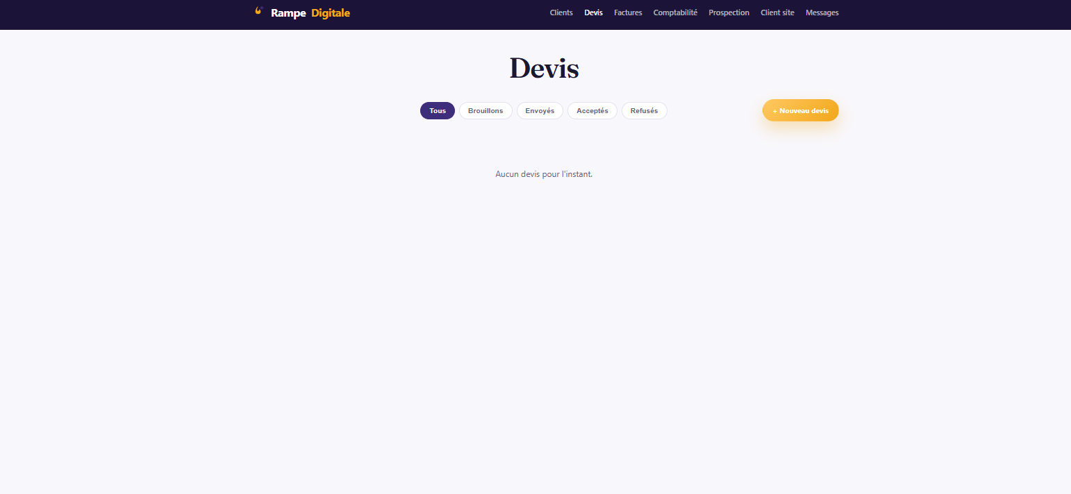 Notre interface de gestion client, un vrai outil utilisé tous les jours